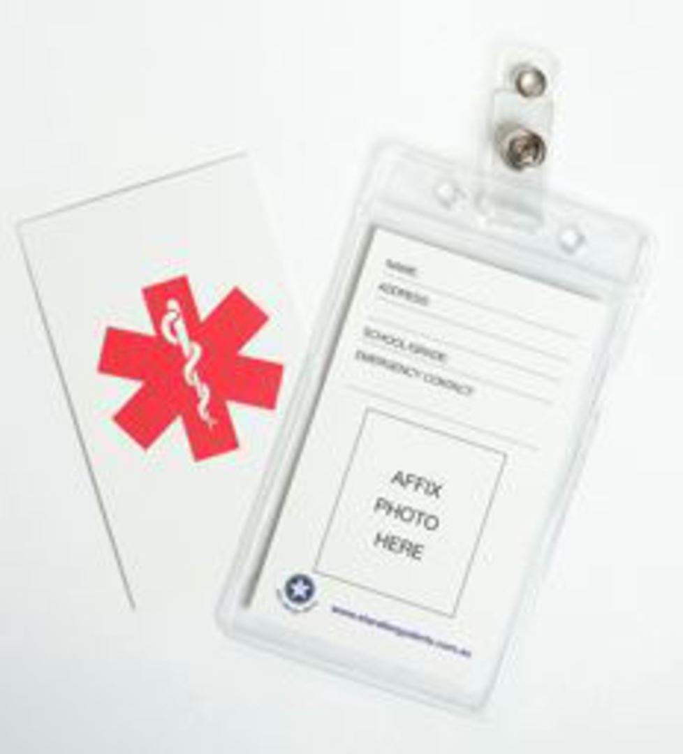 Photo/Medical ID Tag for Auto Injector Pouch image 0